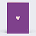 Faire-part Naissance Cœur iconique violet