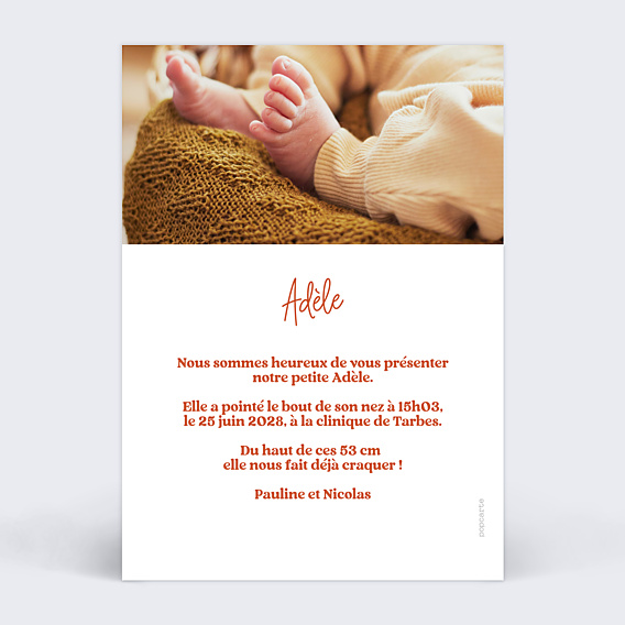 Faire-part Naissance Wavy imparfait
