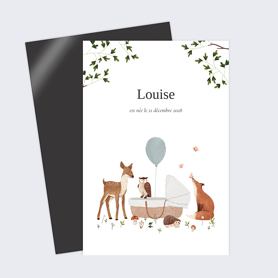 Faire part naissance Forêt Enchantée
