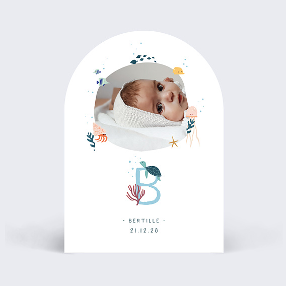 Faire part naissance Sous l'Océan