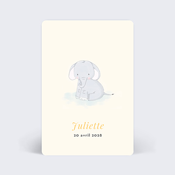 Faire-part Naissance Baby elephant
