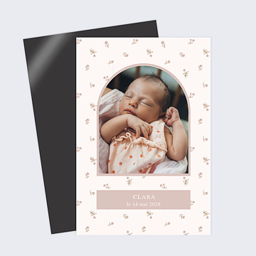 Faire-part Naissance Motif Fleurs