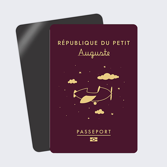 Faire part naissance Passeport