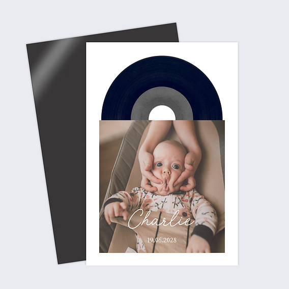 Faire part naissance Vinyl