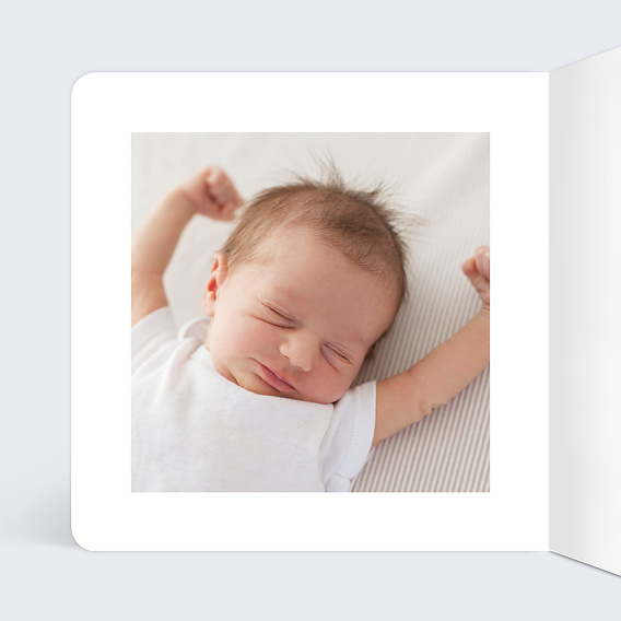 Faire part naissance Marinière Intérieur Gauche