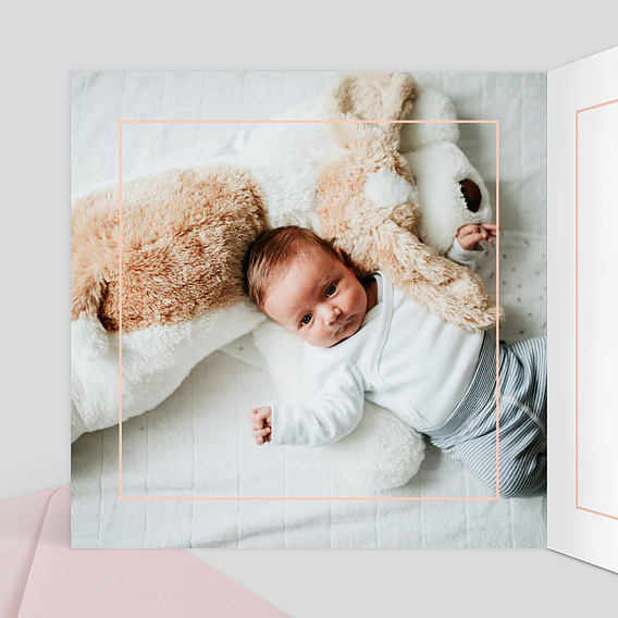 Faire part naissance Joli Filet Intérieur Gauche