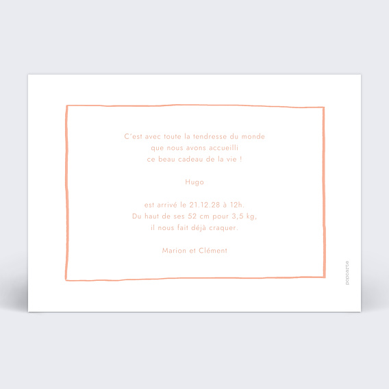 Faire-part Naissance Papa + Maman Simple