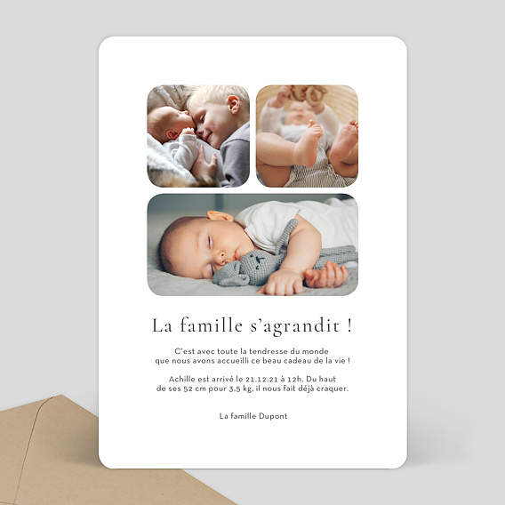 Faire part naissance Grand Frère Verso