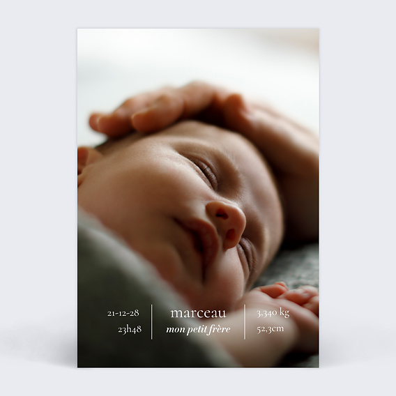 Faire part naissance Editorial Recto