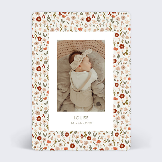 Faire part naissance Liberty Automne