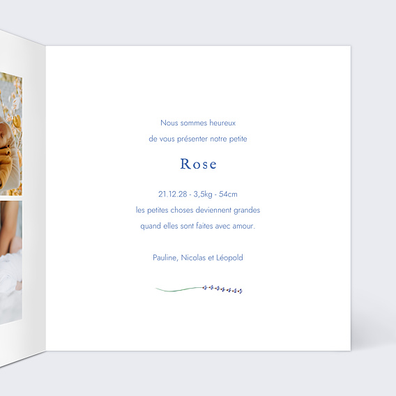 Faire-part Naissance Couronne Minimaliste