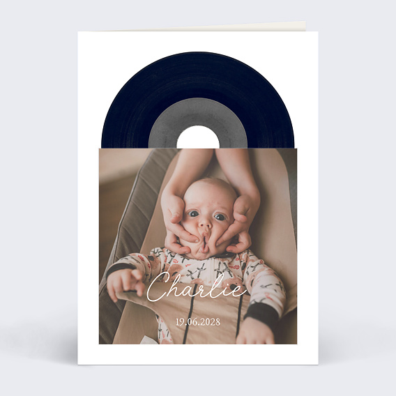 Faire part naissance Vinyl