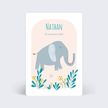 Faire-part Naissance Eléphant original