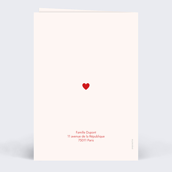 Faire-part Naissance Coeurs