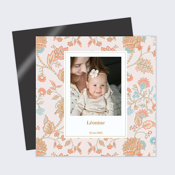 Faire part naissance Liberty bohème