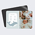 Faire part naissance Baleine certificat Recto