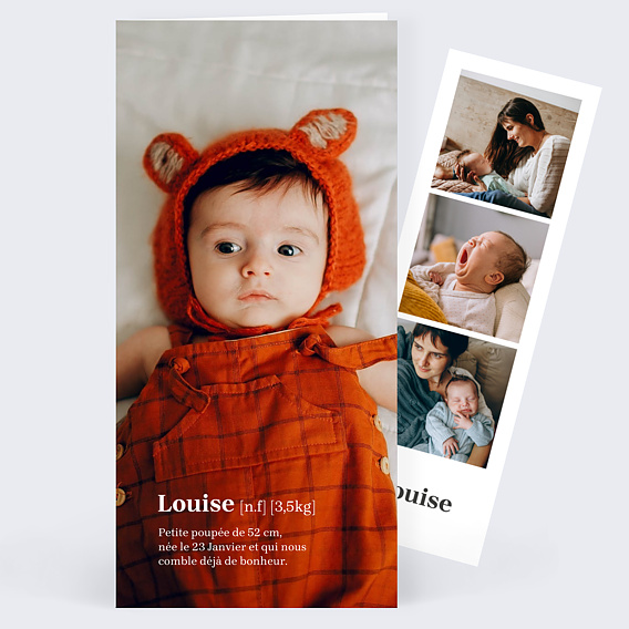 Faire part naissance Petite Définition