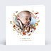 Faire-part Naissance Papillon et Fleurs