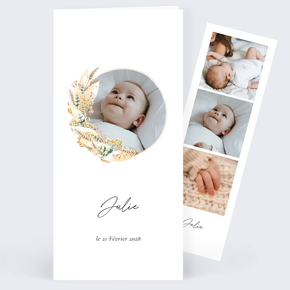 Faire part naissance Bohemia