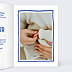 Faire-part Naissance Cœur Simple Bleu