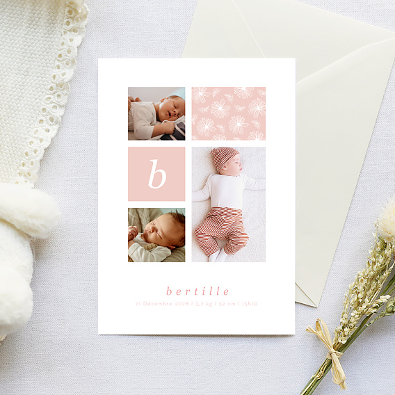 Faire part naissance Poudré Après 1