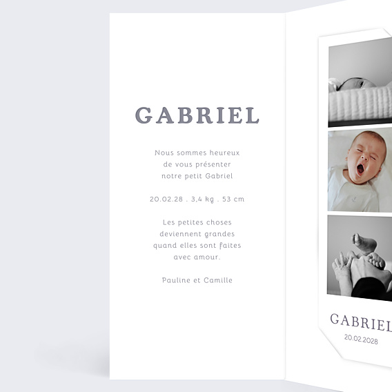 Faire-part Naissance Pleine Page