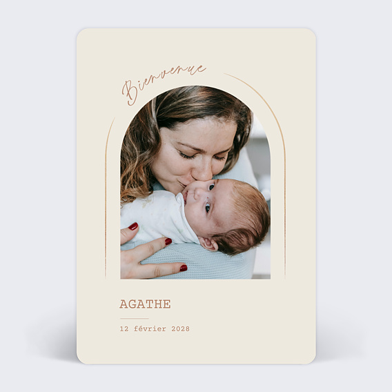 Faire part naissance Arche bienvenue