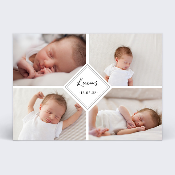 Faire part naissance Charme Classique Recto