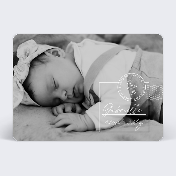 Faire part naissance Colis Reçu