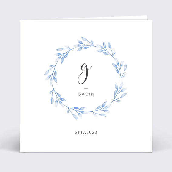 Faire part naissance Bleuet