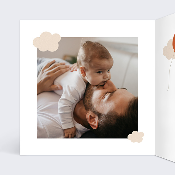 Faire part naissance Envolée Intérieur Gauche