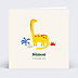 Faire-part Naissance Dinosaure Jaune
