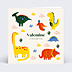 Faire-part Naissance Dinosaures Mignons