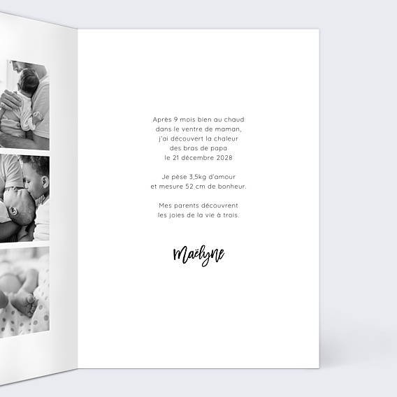 Faire-part Naissance Belles Lettres