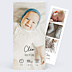 Faire-part Naissance Certificat Vertical Noir