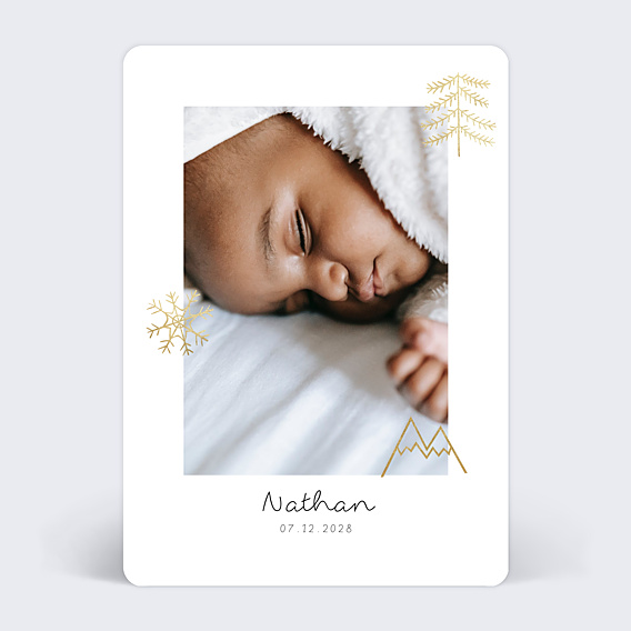 Faire part naissance Hiver Magique