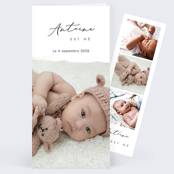 Faire part naissance Effet Photo