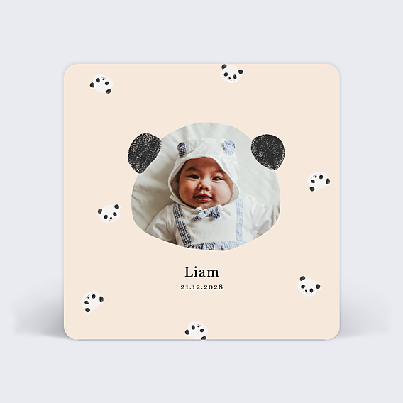 Faire-part Naissance Pattern Panda