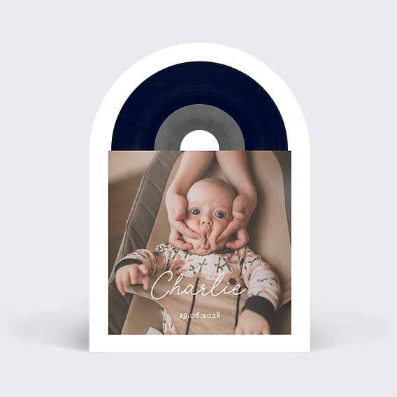 Faire-part Naissance Vinyl