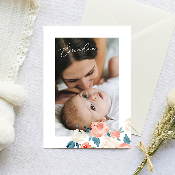 Faire part naissance Envolée Florale Après 4
