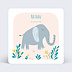 Faire-part Naissance Eléphant Original