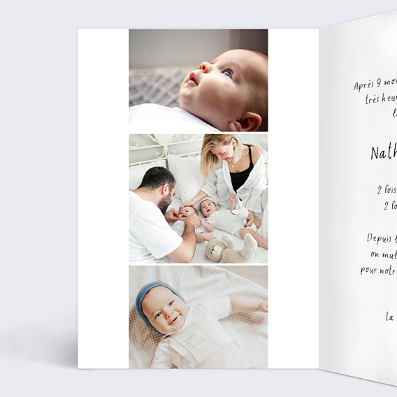 Faire-part Naissance Jumeaux Citation