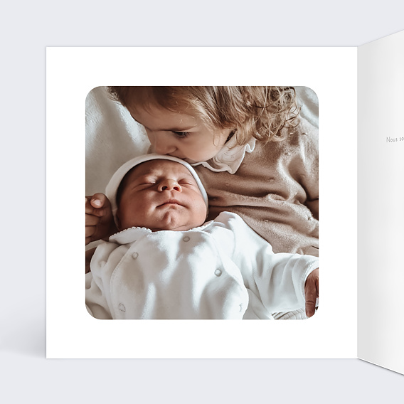 Faire part naissance Papillons Intérieur Gauche