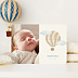 Faire part naissance Montgolfière Vintage