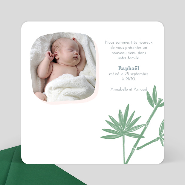 Faire-part de naissance Koala original Verso