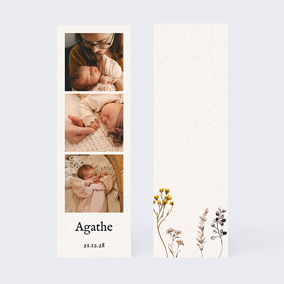 Faire-part Naissance Bouquet Sauvage