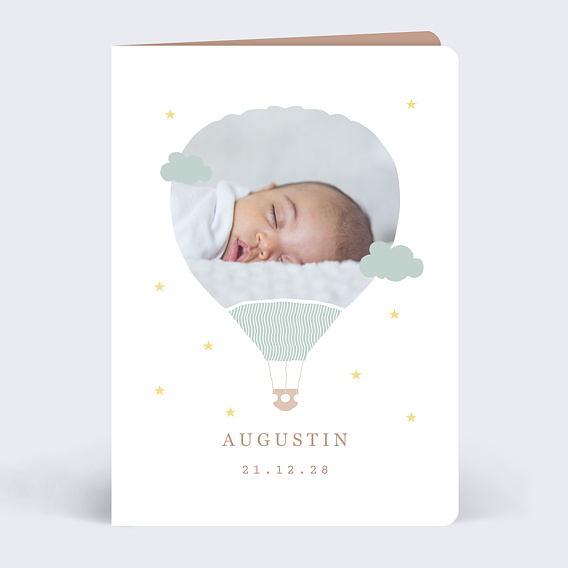 Faire part naissance Rêve de montgolfière