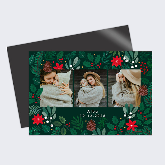 Faire part naissance Feuillage Hivernal