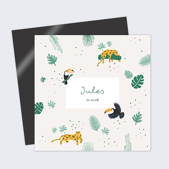 Faire part naissance Jungle Secrète