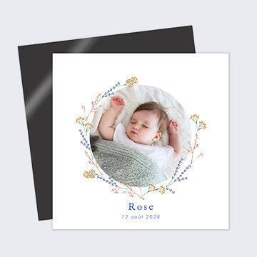 Faire-part Naissance Couronne Minimaliste